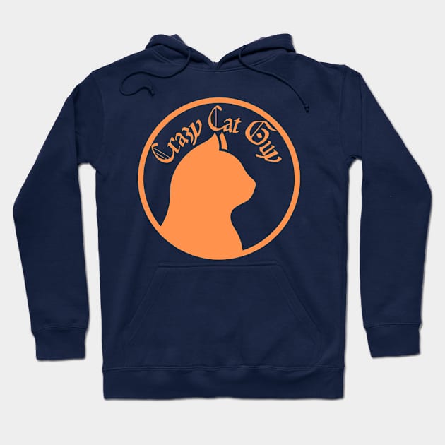 Crazy Cat Guy Hoodie by Kary Pearson